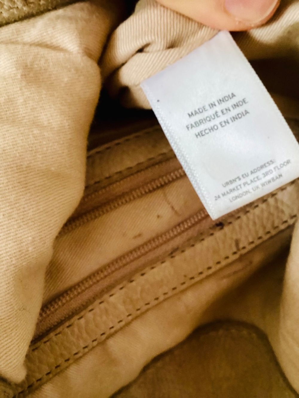 Anthropologie Isa Tote Bag Large Tan Soft Leather Shoulder hobo Purse - Picture 11 of 16